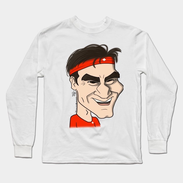 Roger Federer Long Sleeve T-Shirt by Luzinha